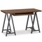 Simpli Home Sawhorse Solid Wood Office Desk, Writing Table Study Table Furniture